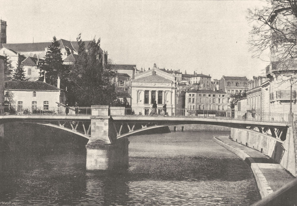 MEUSE. Verdun. Pont Sur 1895 old antique vintage print picture